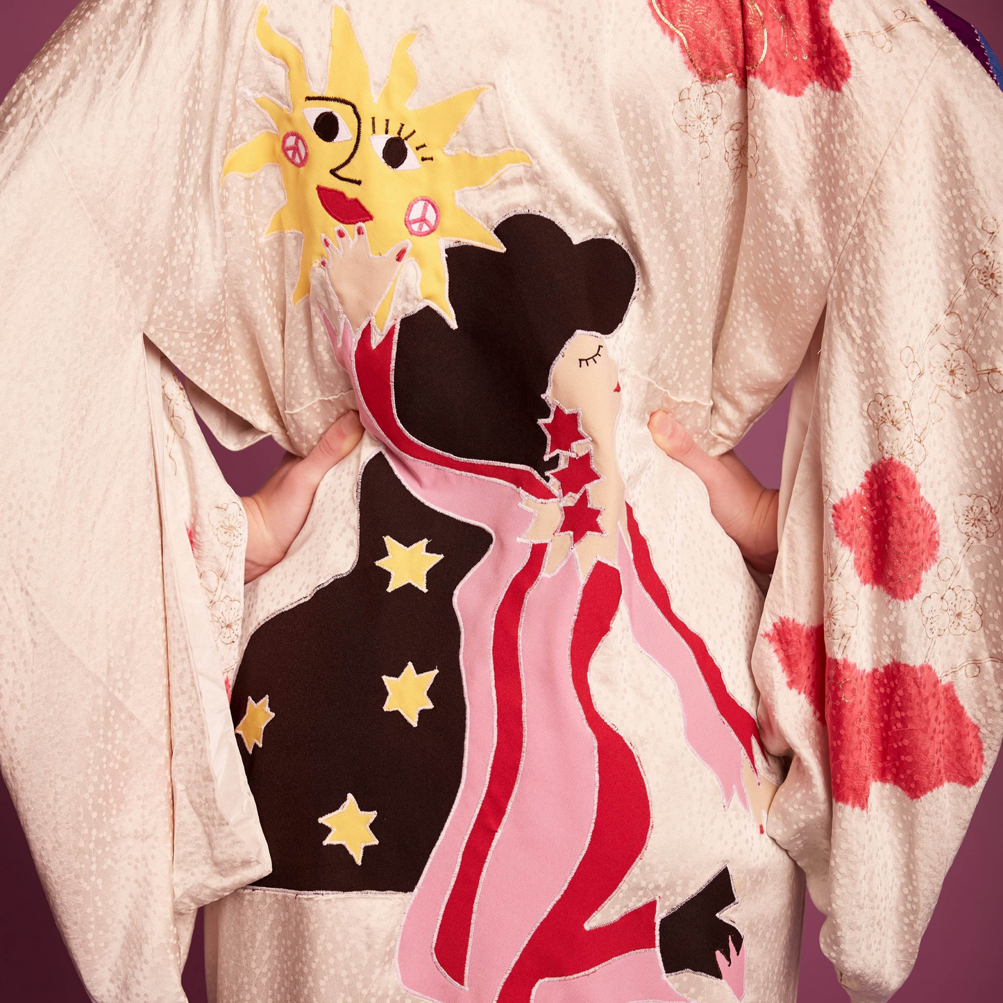 VINTAGE Kimono COSMIC MOON DANCER