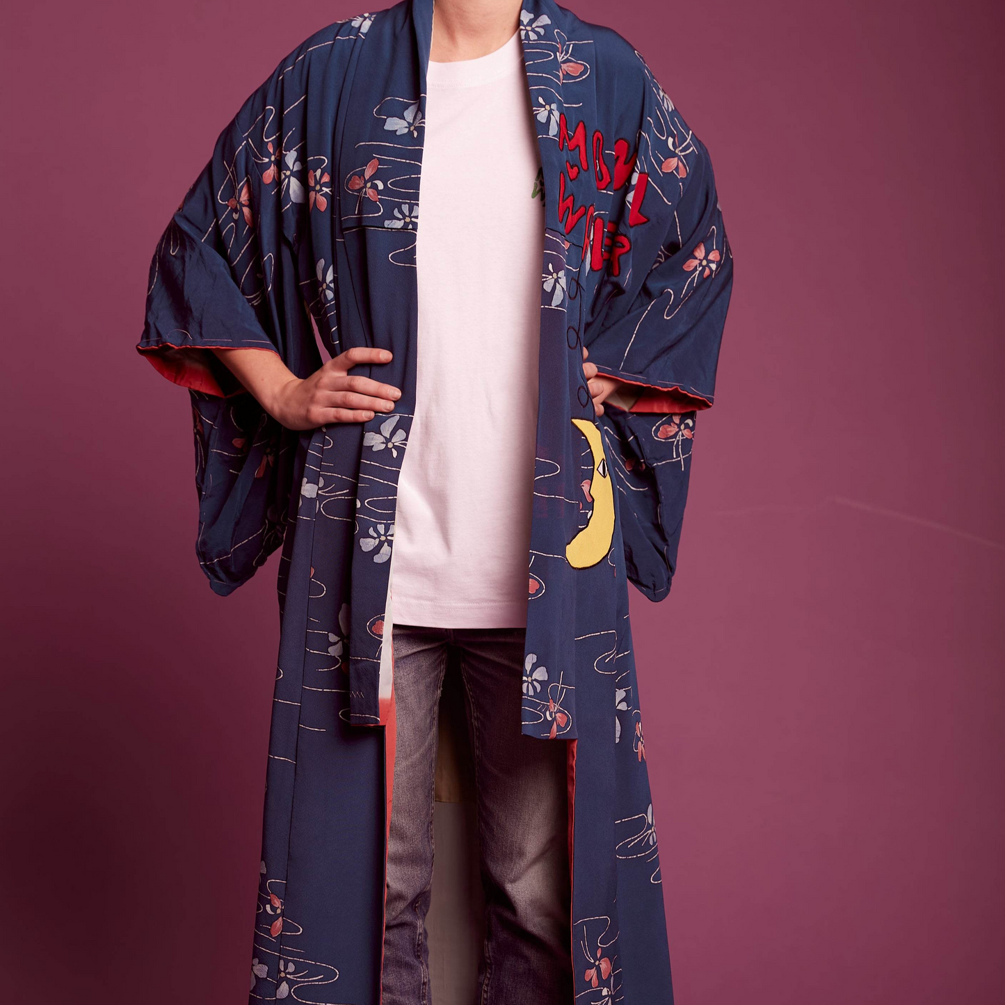VINTAGE COSMIC MOON WALKER kimono