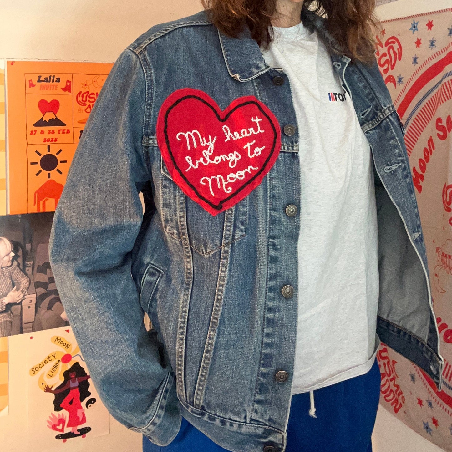 Veste jeans vintage Moon Society — Moon amor