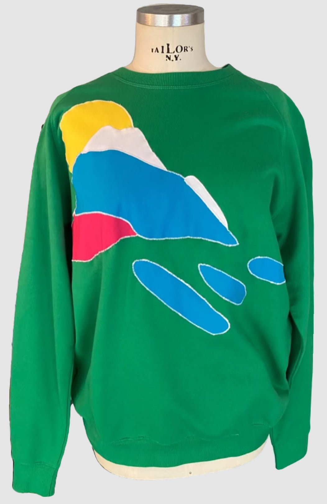 Sweat-shirt BE A POEM green