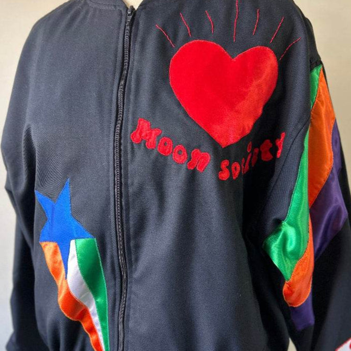 Bombers HEART FIRE SATIN moon society