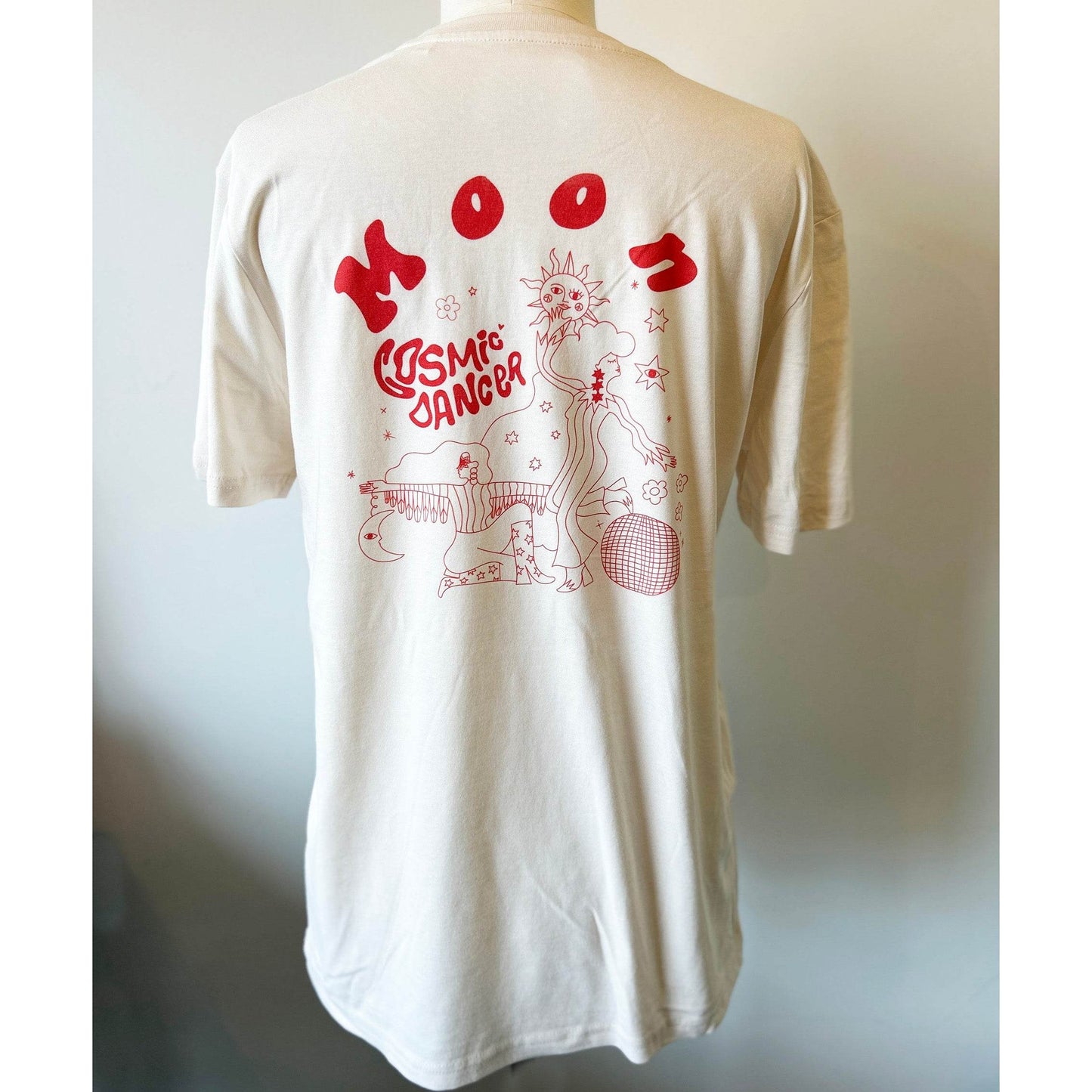 Tee-shirt cosmic dancer rouge - moon society