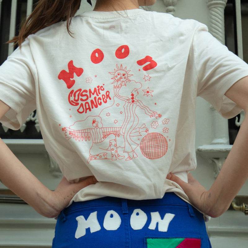 Tee-shirt cosmic dancer rouge - moon society