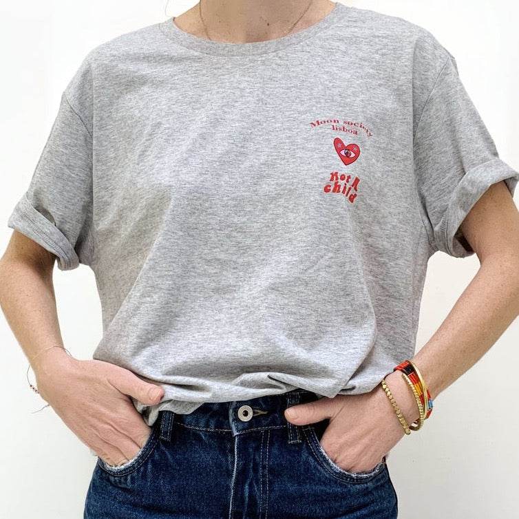 Tee-shirt gris moon society