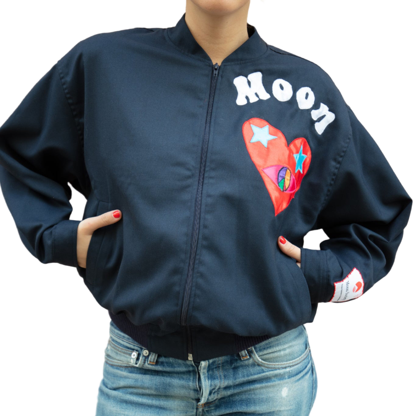 Bombers HEART FIRE SATIN moon society