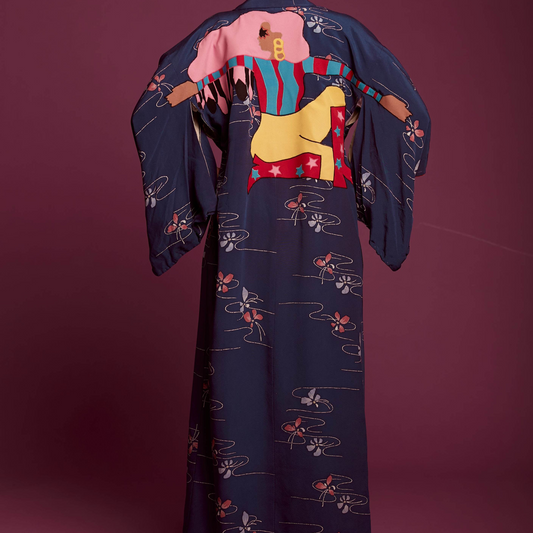 VINTAGE COSMIC MOON WALKER kimono
