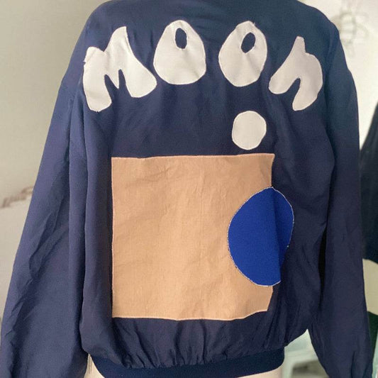 Bombers Moon soie vintage
