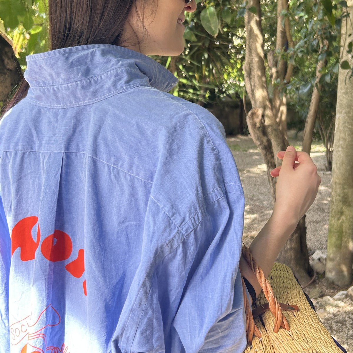 Chemise XXL Vintage Ralph Lauren – Sérigraphie Moon Society