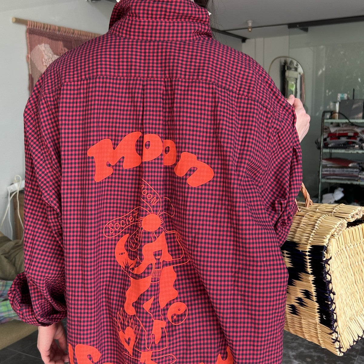 Chemise XXL Vintage Ralph Lauren – Sérigraphie Moon Society