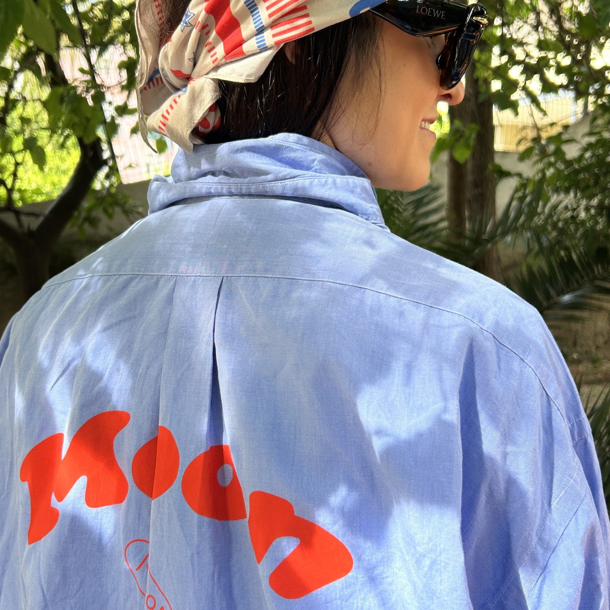 Chemise XXL Vintage Ralph Lauren – Sérigraphie Moon Society