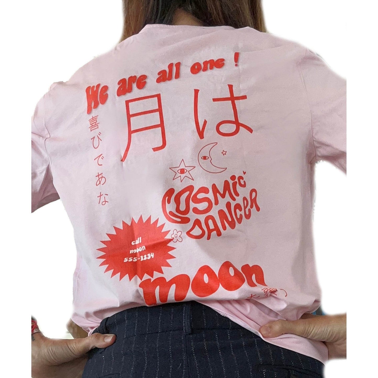 Tee-shirt Cosmic rose et rouge - moon society