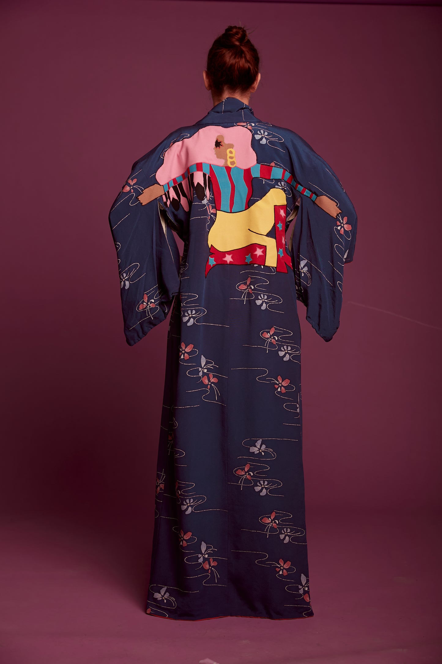 VINTAGE Kimono COSMIC MOON WALKER