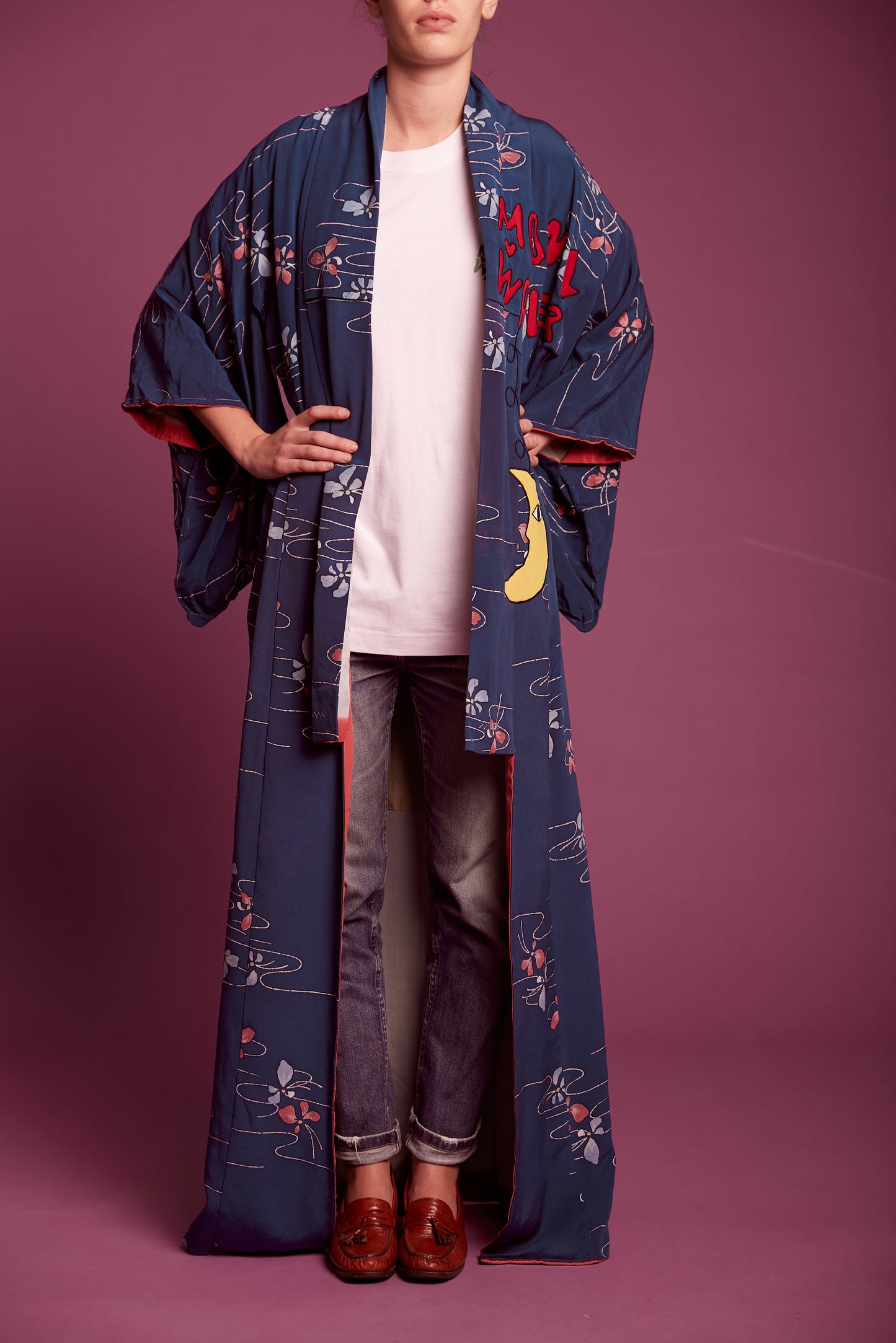 VINTAGE Kimono COSMIC MOON WALKER