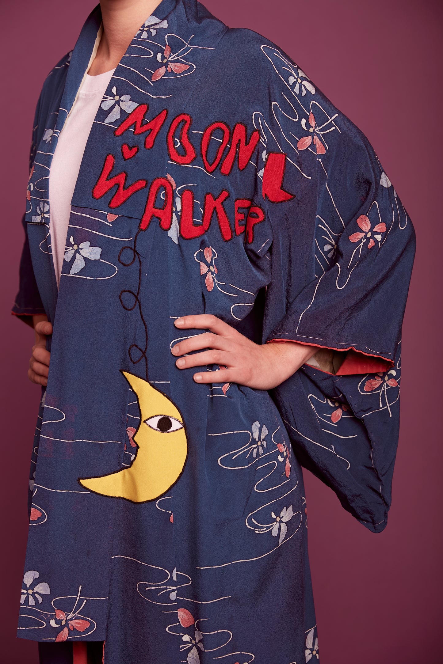 VINTAGE Kimono COSMIC MOON WALKER