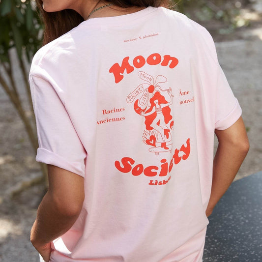 Tee-shirt rose moon Society