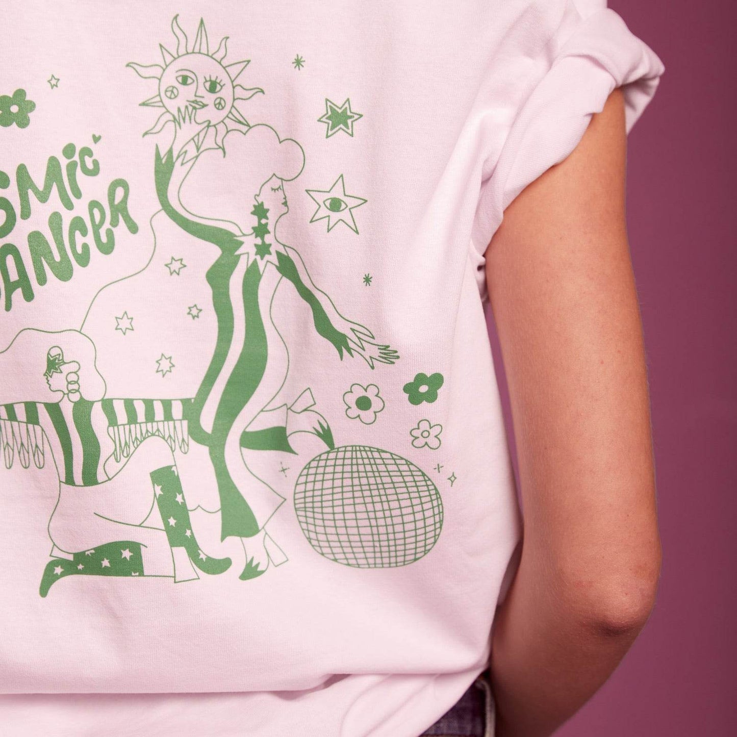 Tee-shirt COSMIC MOON vert